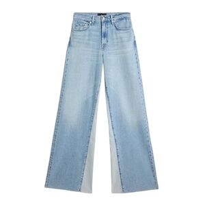 NWT 7 For All Mankind Bold Paneled Lotta Jeans In Seabreeze